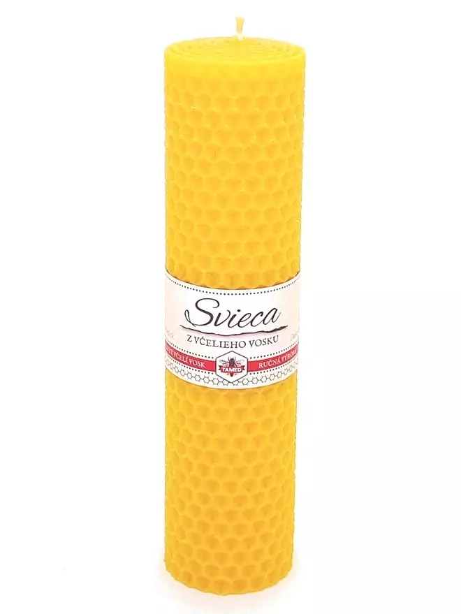 Sviečka včelí vosk žltá 160mm/40mm