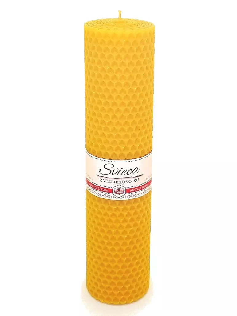 Sviečka včelí vosk žltá 205mm/48mm
