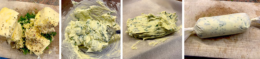 Postup prípravy bylinkového masla v jednotlivých krokoch