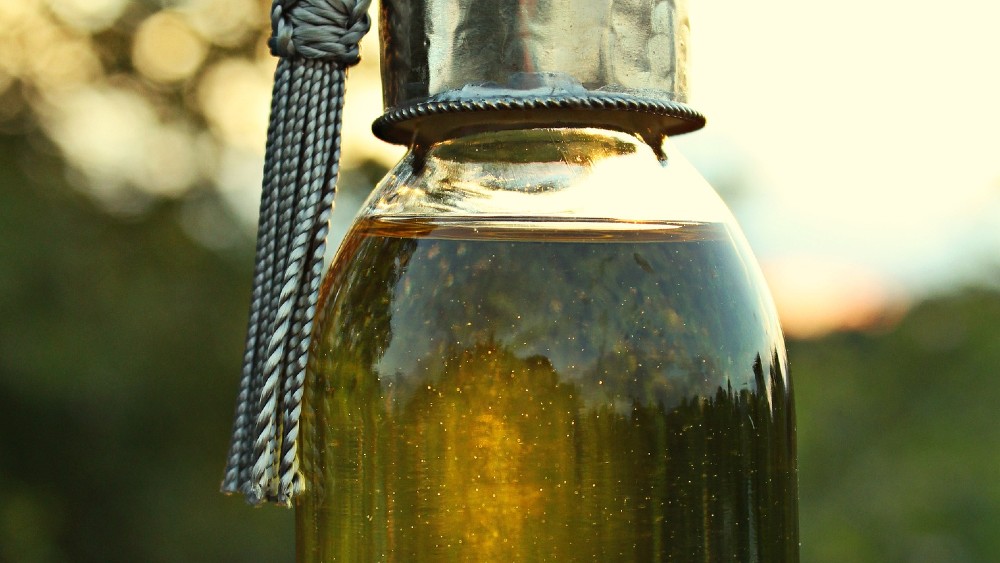 arganový olej vo fľaši