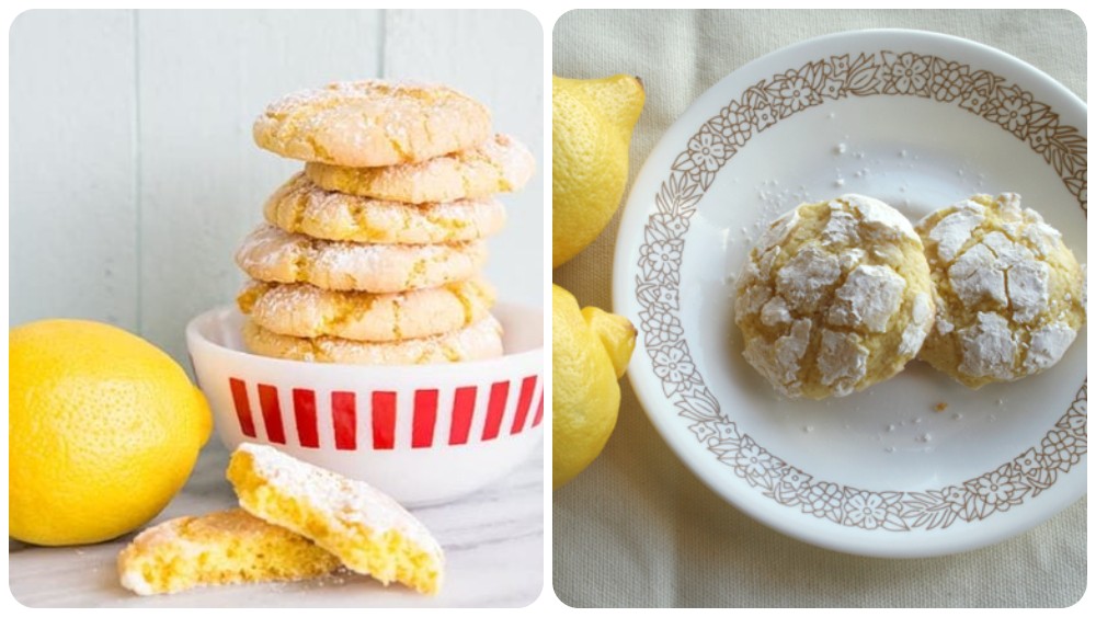 citrónové popraskané sušienky