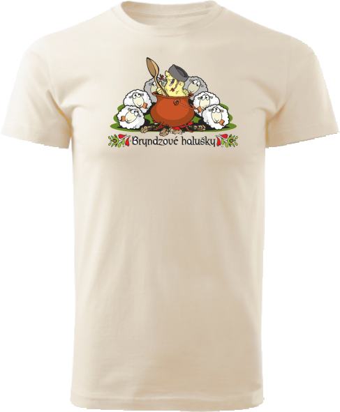 Tričko bryndzové halušky Unisex Natural