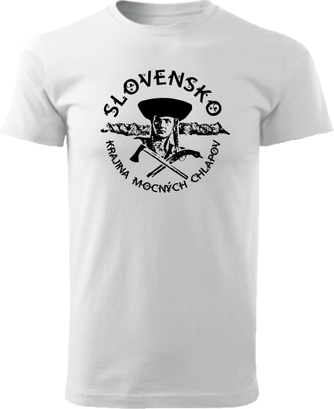 Tričko Jánošík Unisex Biele