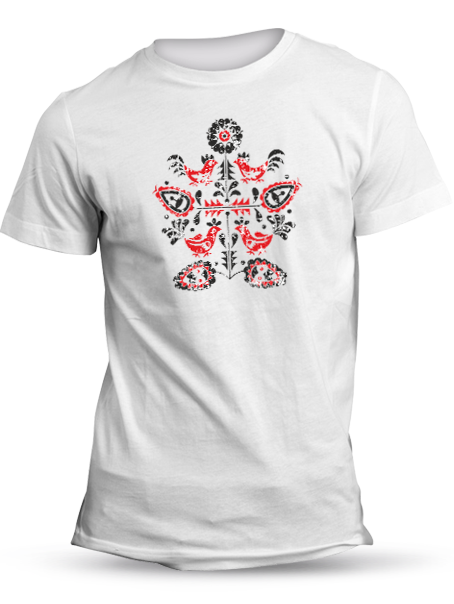 Tričko kurence retro Unisex Biele