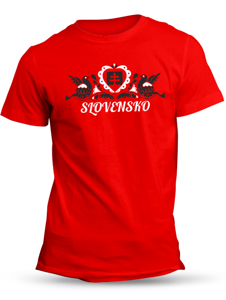Tričko holúbky Slovensko Unisex Červené