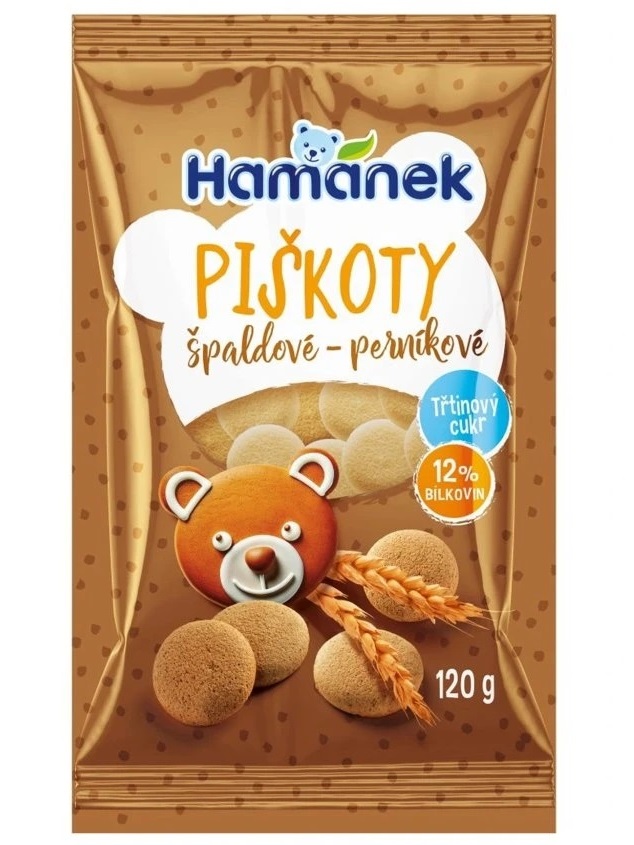 Hamánek Piškóty špaldové-perníkové 120g