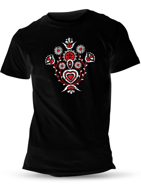 Tričko bylinky retro Unisex Čierne