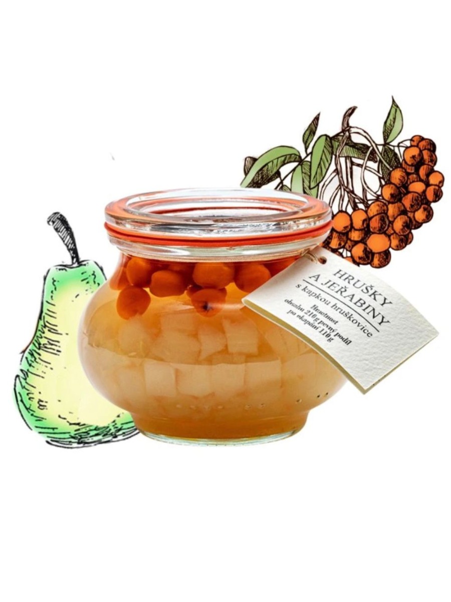 Via Delicia Hrušky a jarabiny s kvapkou hruškovice 210g 