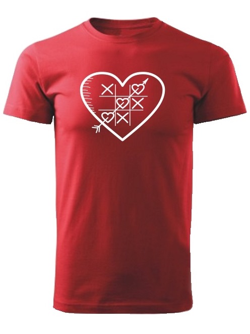 Tričko piškvorky Unisex Červené