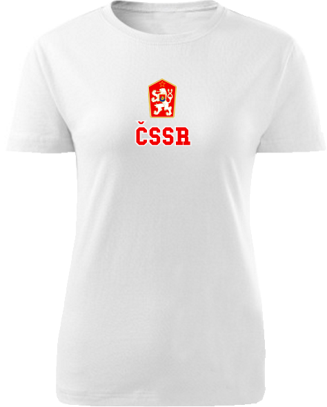 Tričko ČSSR Dámske klasik Biele