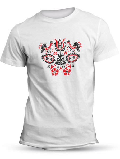 Tričko kohútiky retro Unisex Biele