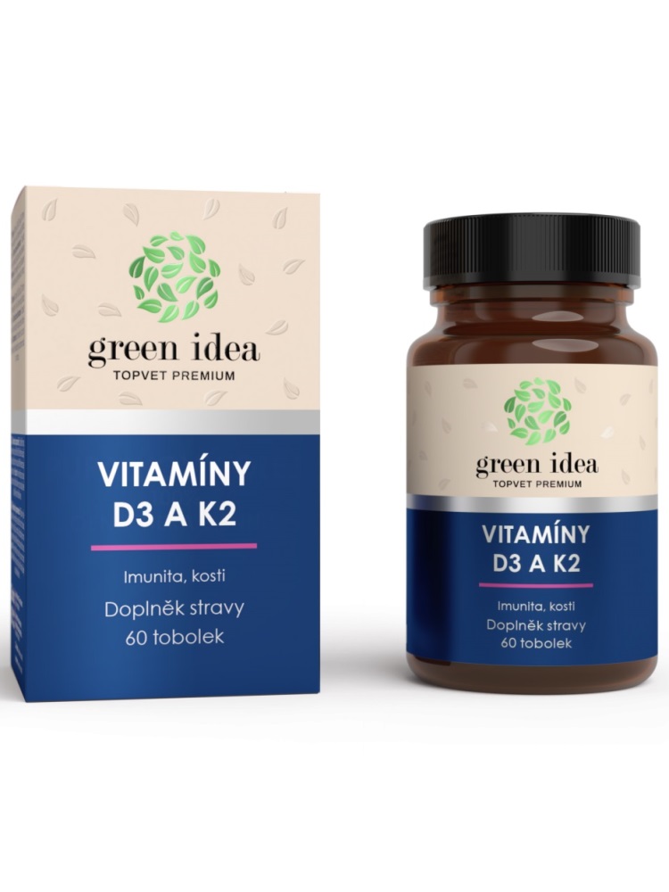 Topvet Vitamín D3 a K2 60 kapsúl