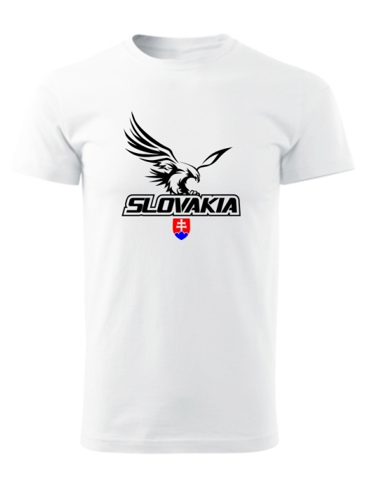 Tričko Slovakia orol znak Unisex Biele