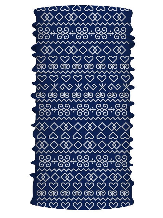 Multifunkčný šál čičmany modrý 7105