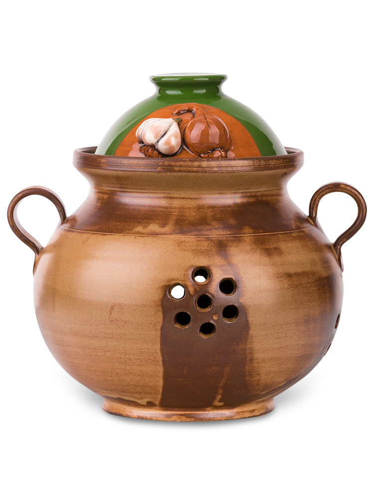 Keramická dóza na cibuľu a cesnak