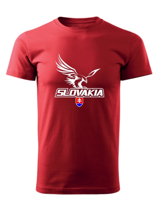 Tričko Slovakia orol znak Unisex Červené