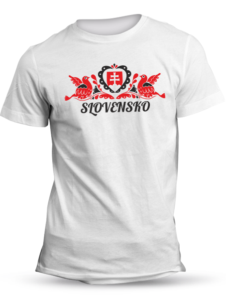 Tričko holúbky Slovensko Unisex Biele