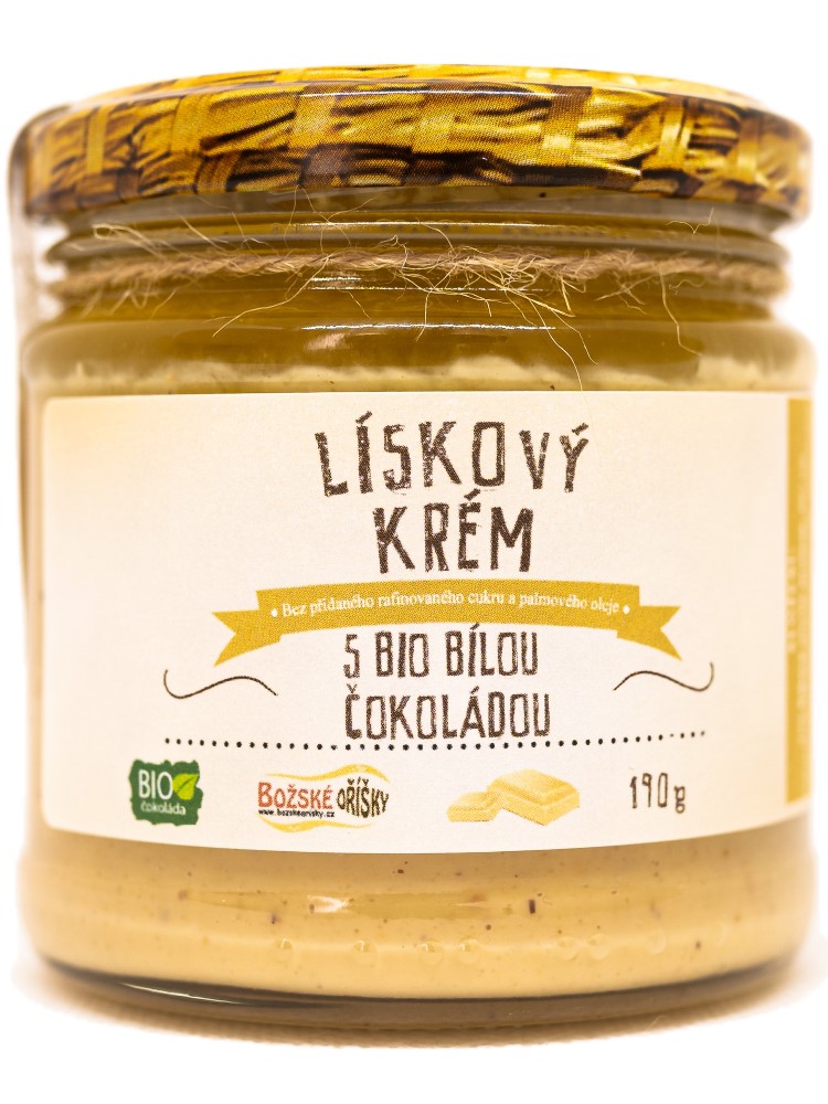 Božské oříšky Lieskovoorieškový krém s BIO bielou čokoládou 190g