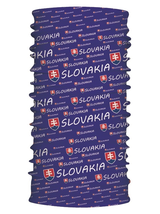 Multifunkčný šál Slovakia znak modrý 7167