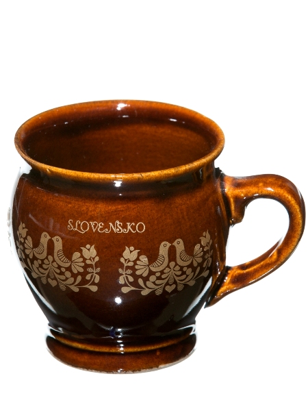 Keramický pohár - vzor holúbky