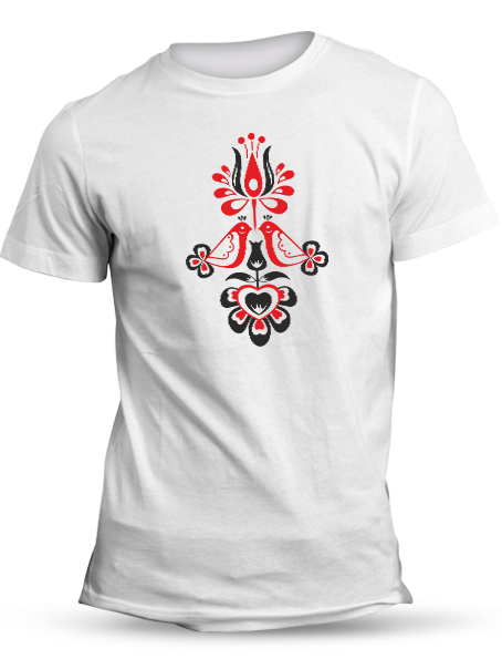 Tričko vtáčiky Unisex Biele