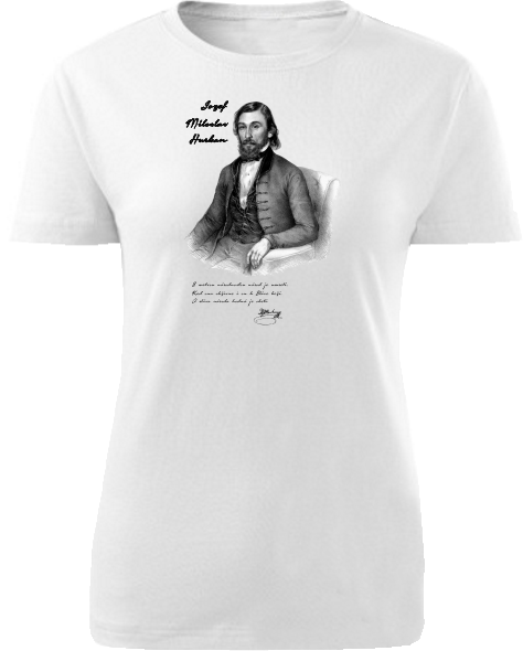 Tričko Jozef Miloslav Hurban Dámske klasik Biele