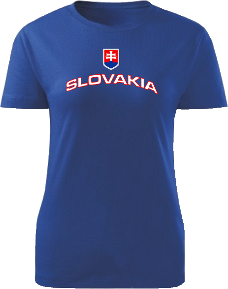 Tričko Slovakia Dámske klasik Kráľovské modré