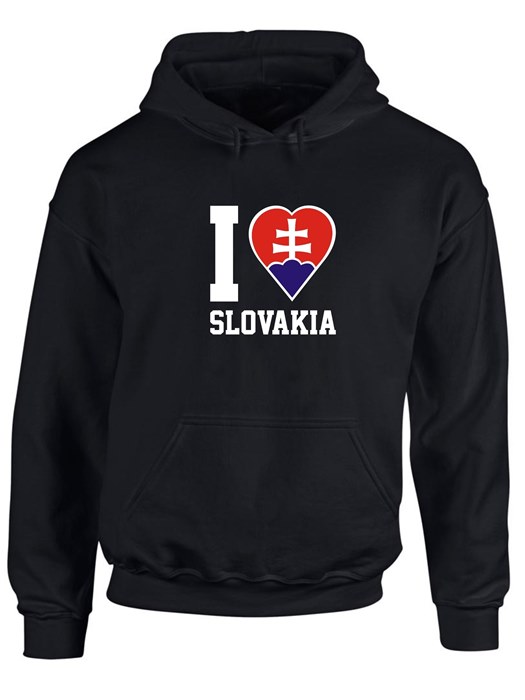 Mikina I love Slovakia Unisex Čierna