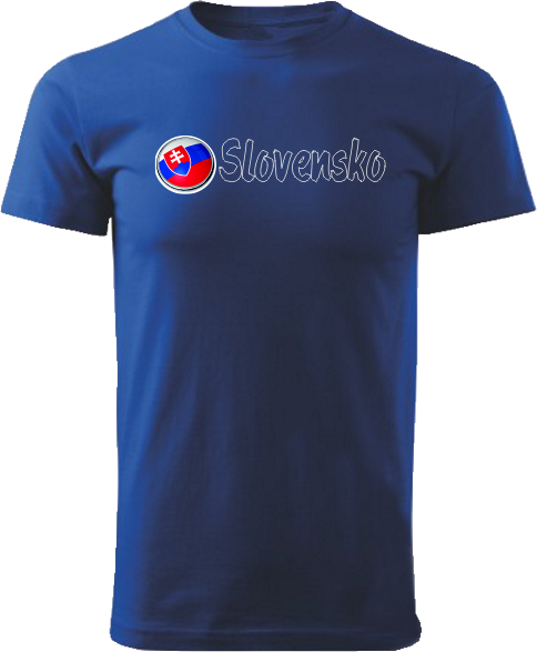 Tričko Slovensko Unisex Kráľovské modré