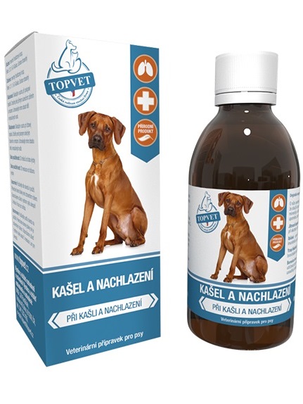 TOPVET Kašeľ a prechladnutie sirup pre psov 200ml