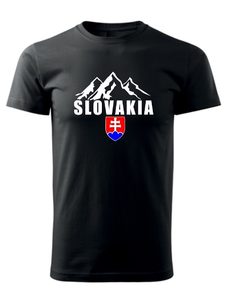 Tričko Slovakia tatranské štíty Unisex Čierne