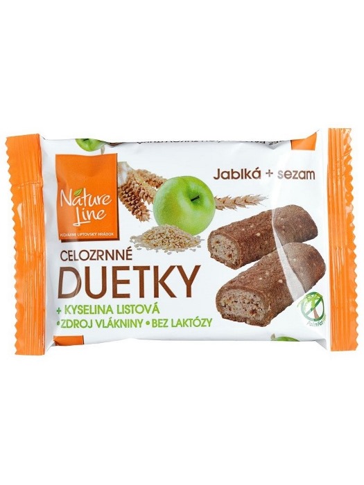 Pečivárne liptovský hrádok duetky celozrnné s jablkami a sezamom 50g