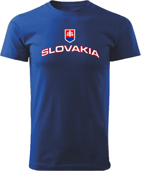 Tričko Slovakia Unisex Kráľovské modré