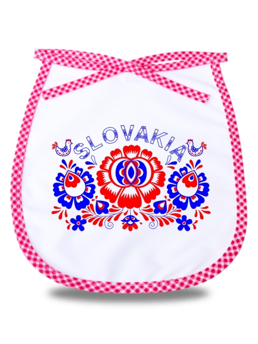 Detský podbradník Slovakia kvet Červený