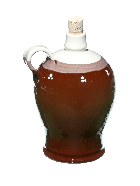 Fľaša keramická hnedá