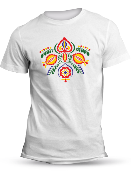 Tričko kvety 1 Unisex Biele