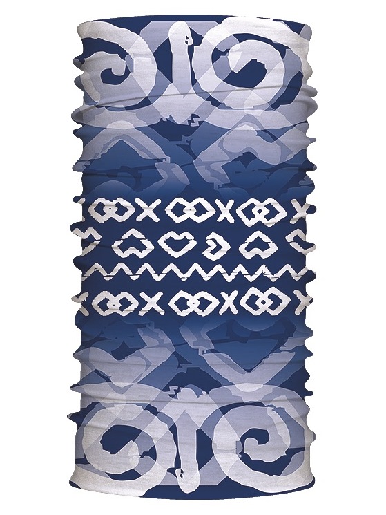 Multifunkčný šál čičmanské znaky modrý 7169