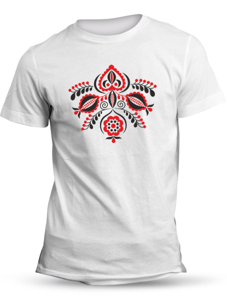 Tričko kvety Unisex Biele