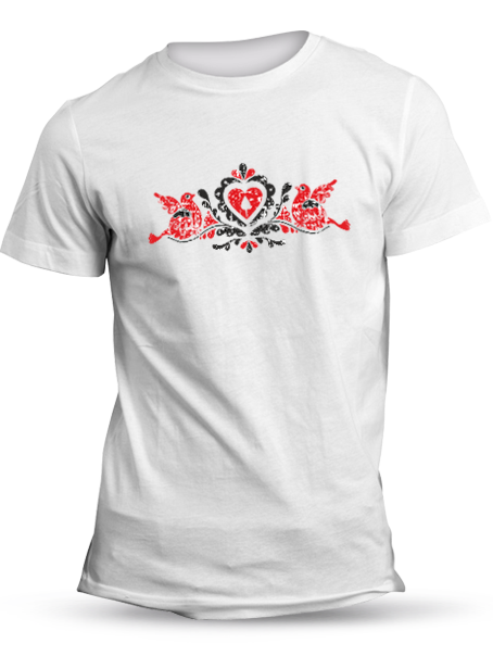 Tričko holúbky retro Unisex Biele