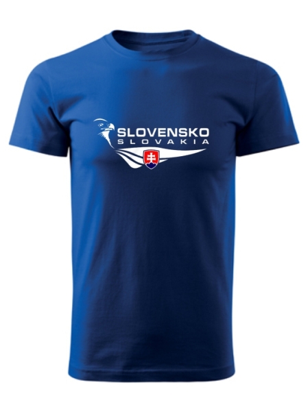 Tričko Slovensko orol Unisex Kráľovské modré