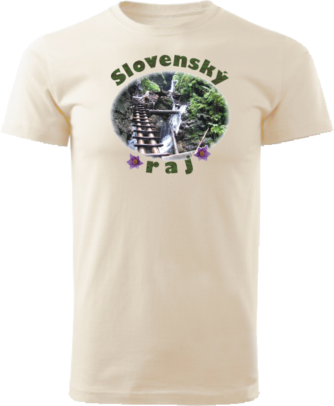 Tričko Slovenský raj - Suchá belá Unisex Natural
