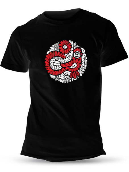 Tričko kohúti kruh retro Unisex Čierne