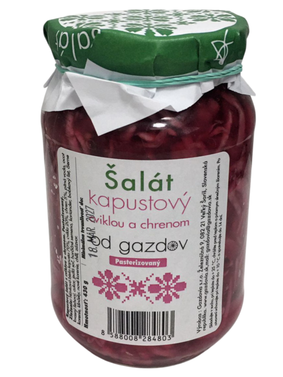 Gazdovia Šalát kapustový s cviklou a chrenom 430g