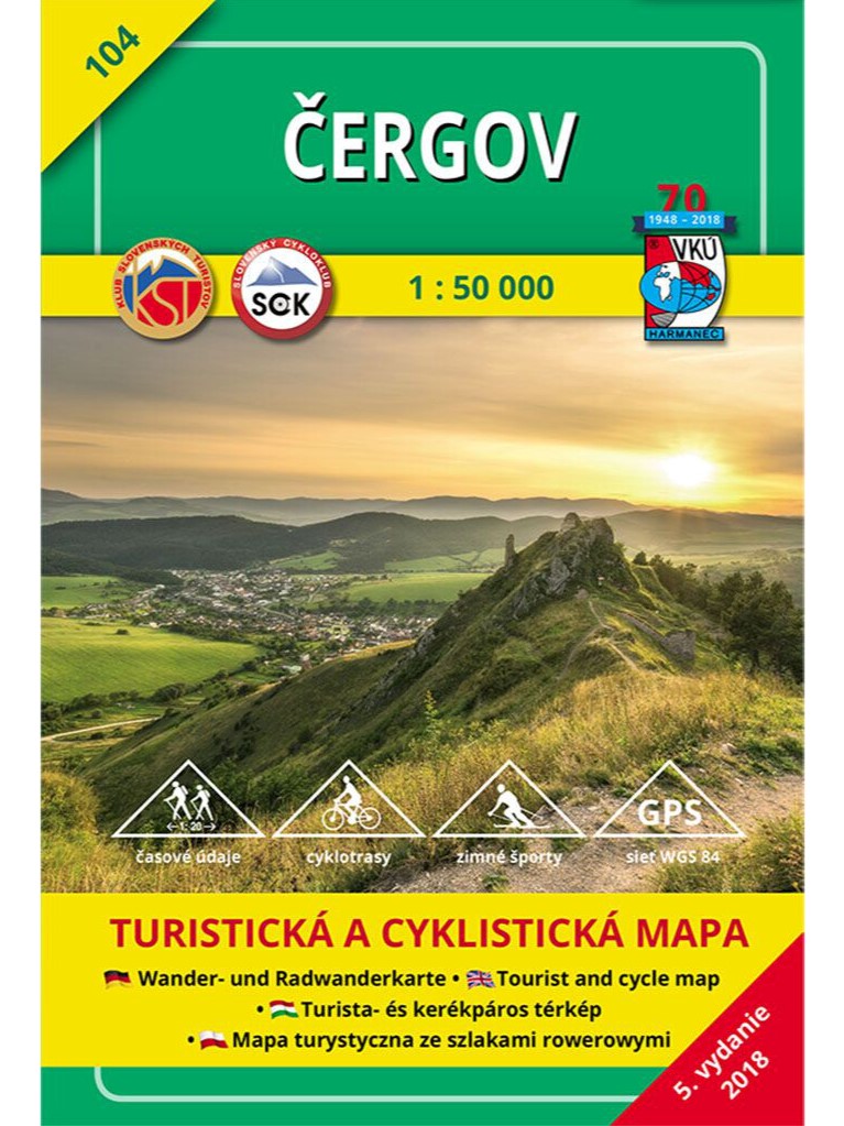Čergov 104 Turistická mapa 1:50 000