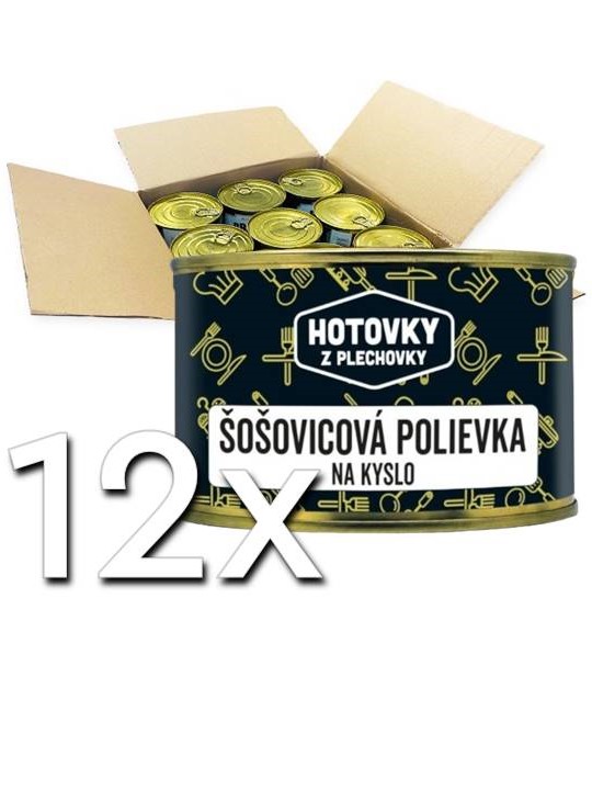 Hotovky z plechovky Šošovicová polievka na kyslo 400ml | 12ks v kartóne