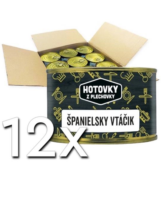 Hotovky z plechovky Španielsky vtáčik 400g | 12ks v kartóne
