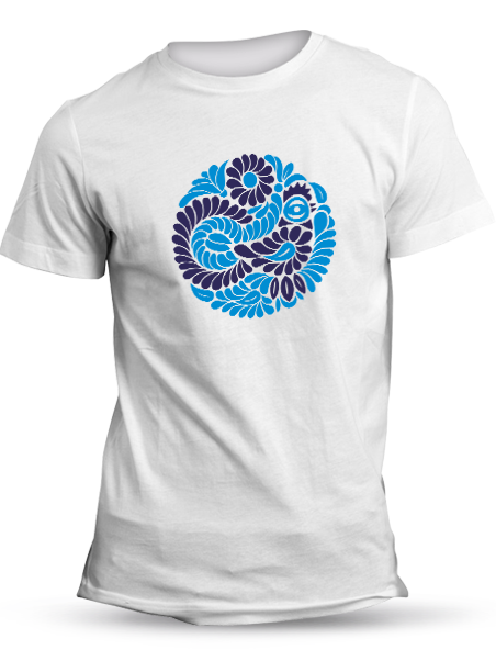 Tričko kohúti kruh 1 Unisex Biele