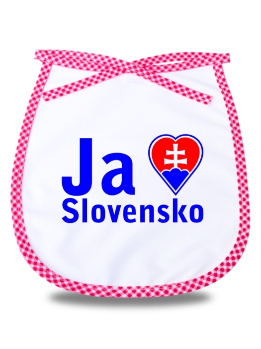Detský podbradník milujem Slovensko Červený