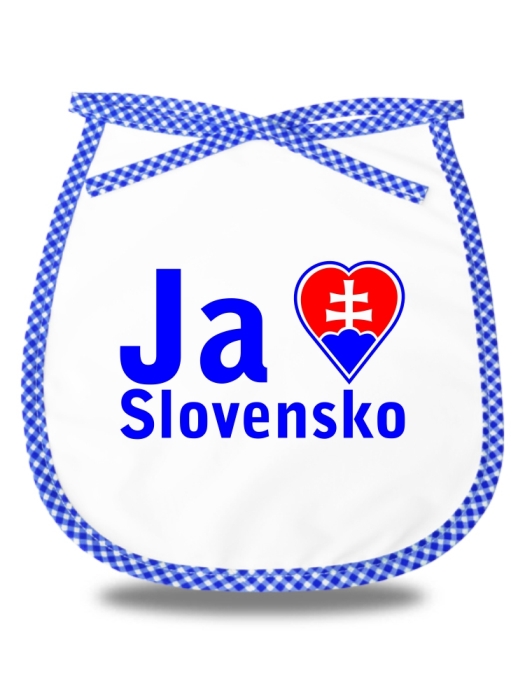 Detský podbradník milujem Slovensko Modrý