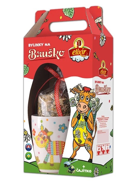Agrokarpaty Bylinky na BRUŠKO darčekové balenie + čajítko 80g